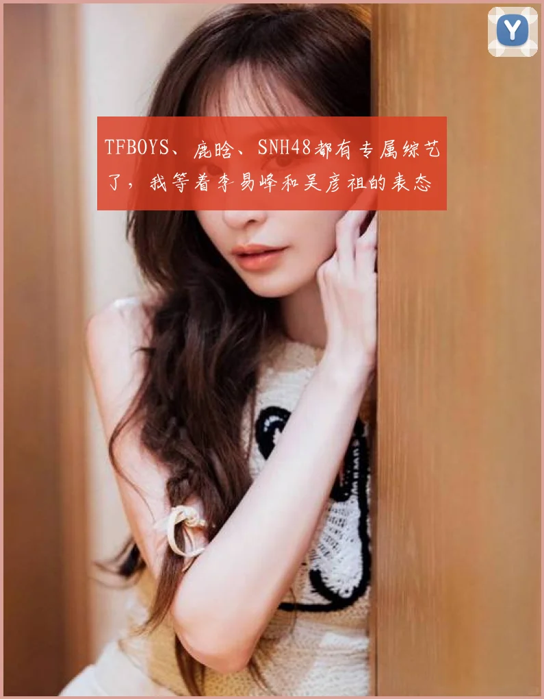 TFBOYS、鹿晗、SNH48都有专属综艺了,我等着李易峰和吴彦祖的表态