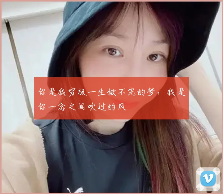 你是我穷极一生做不完的梦，我是你一念之间吹过的风